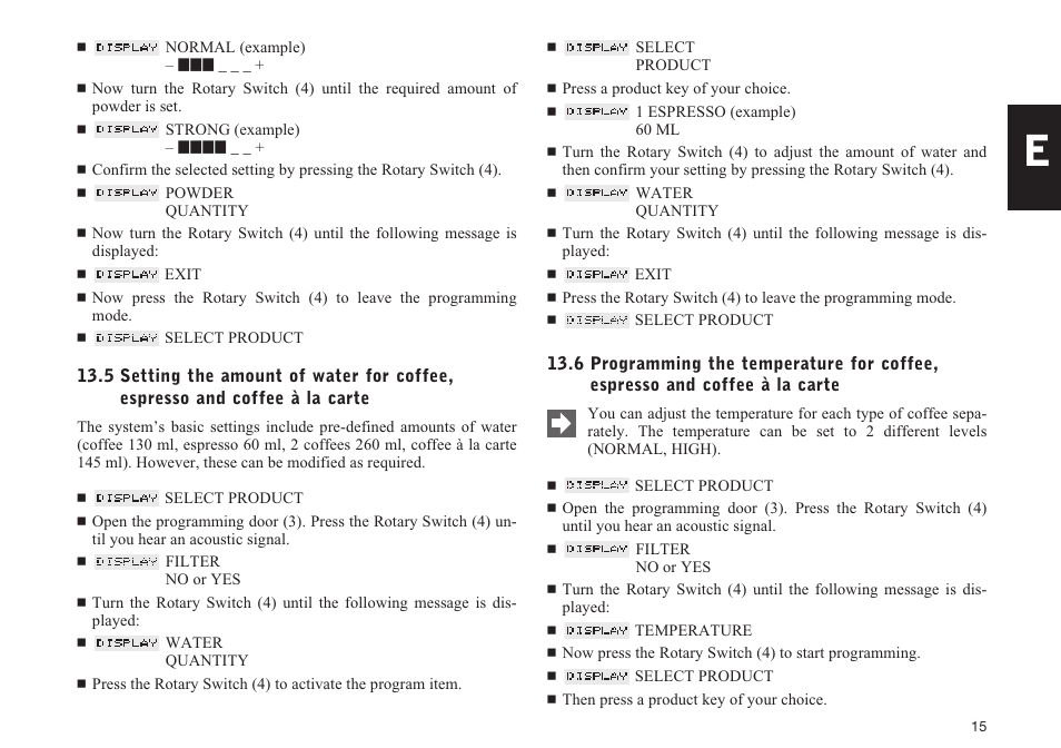 Jura Capresso IMPRESSA S9/S7 User Manual | Page 15 / 28