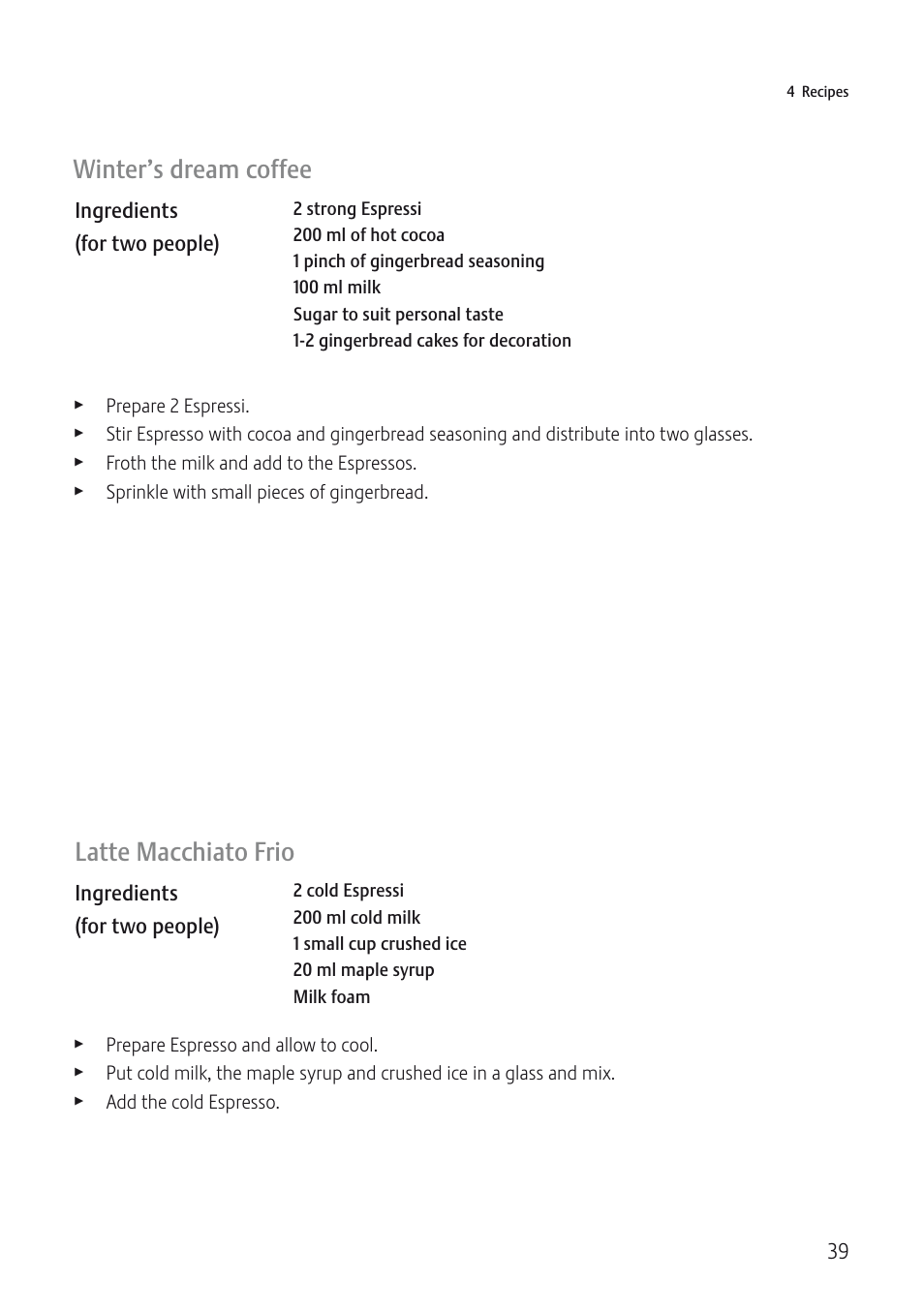 Jura Capresso IMPRESSA J5 User Manual | Page 39 / 104