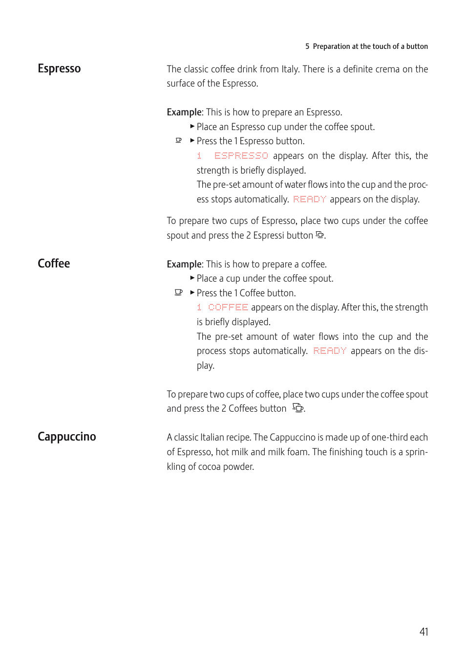 Jura Capresso IMPRESSA J5 User Manual | Page 41 / 104
