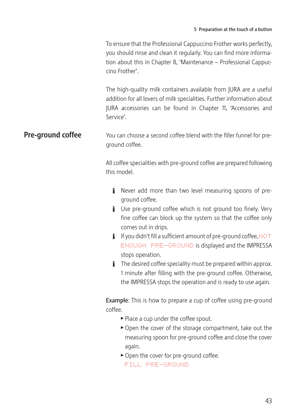 Jura Capresso IMPRESSA J5 User Manual | Page 43 / 104
