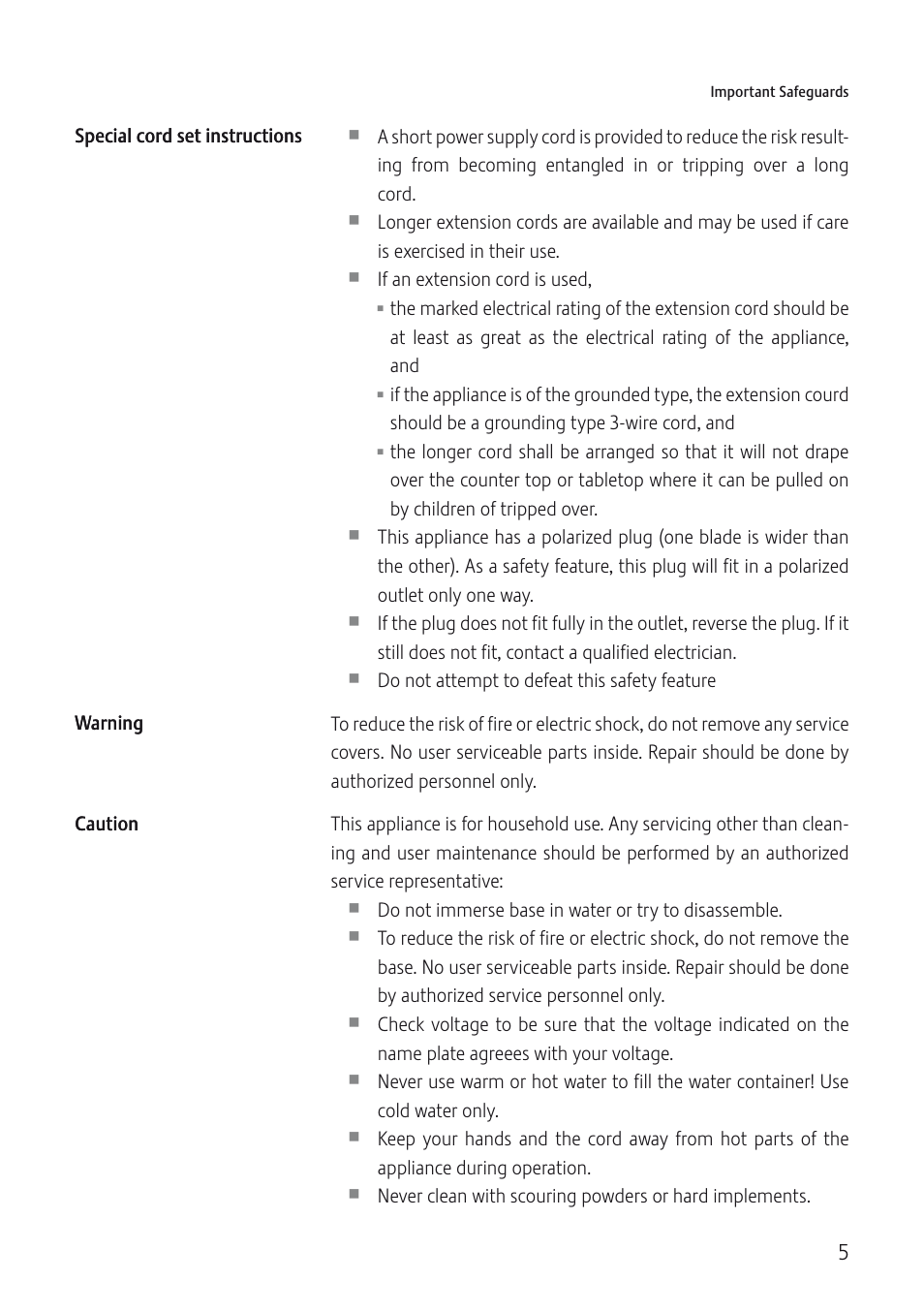 Jura Capresso IMPRESSA J5 User Manual | Page 5 / 104