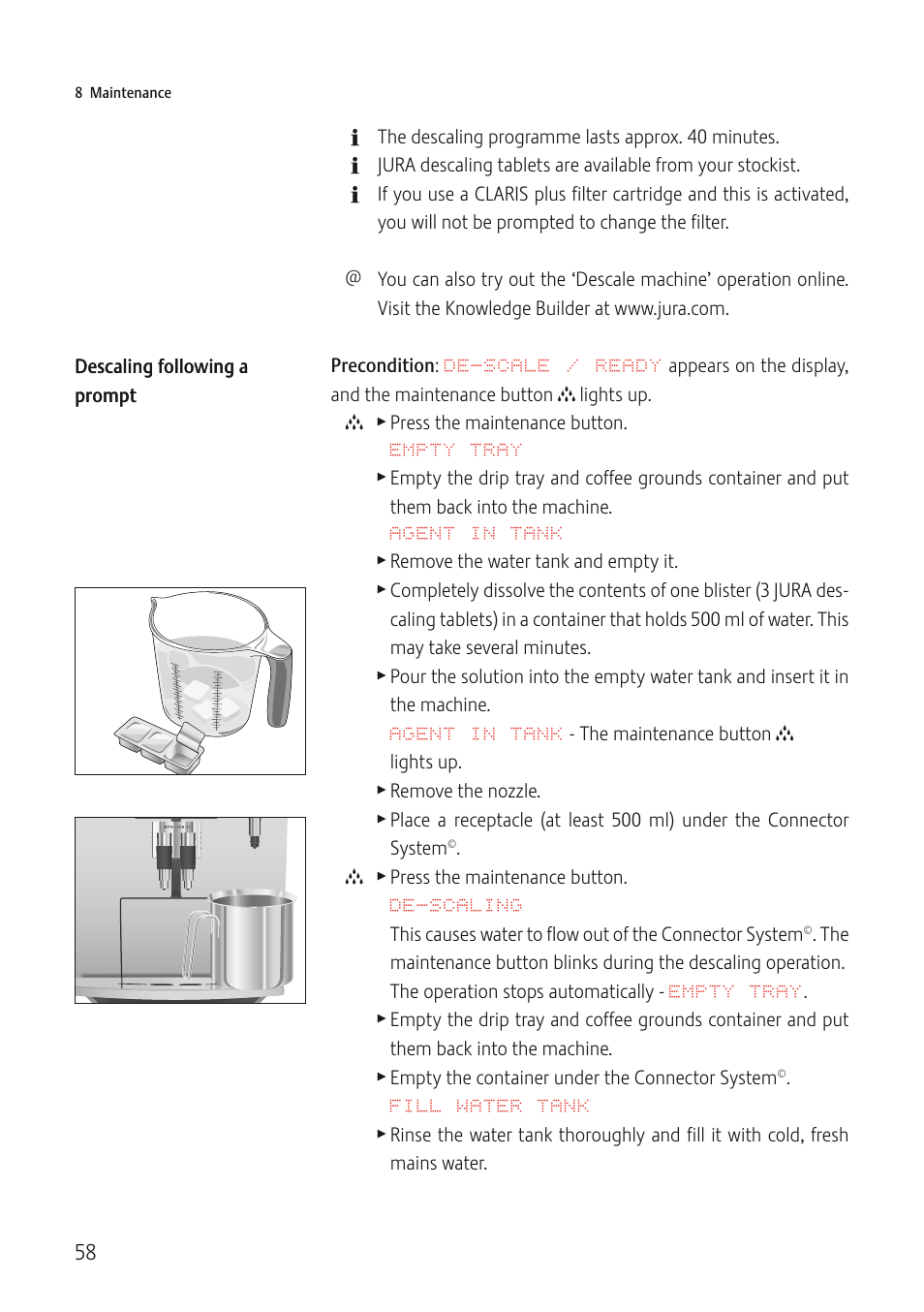 Jura Capresso IMPRESSA J5 User Manual | Page 58 / 104