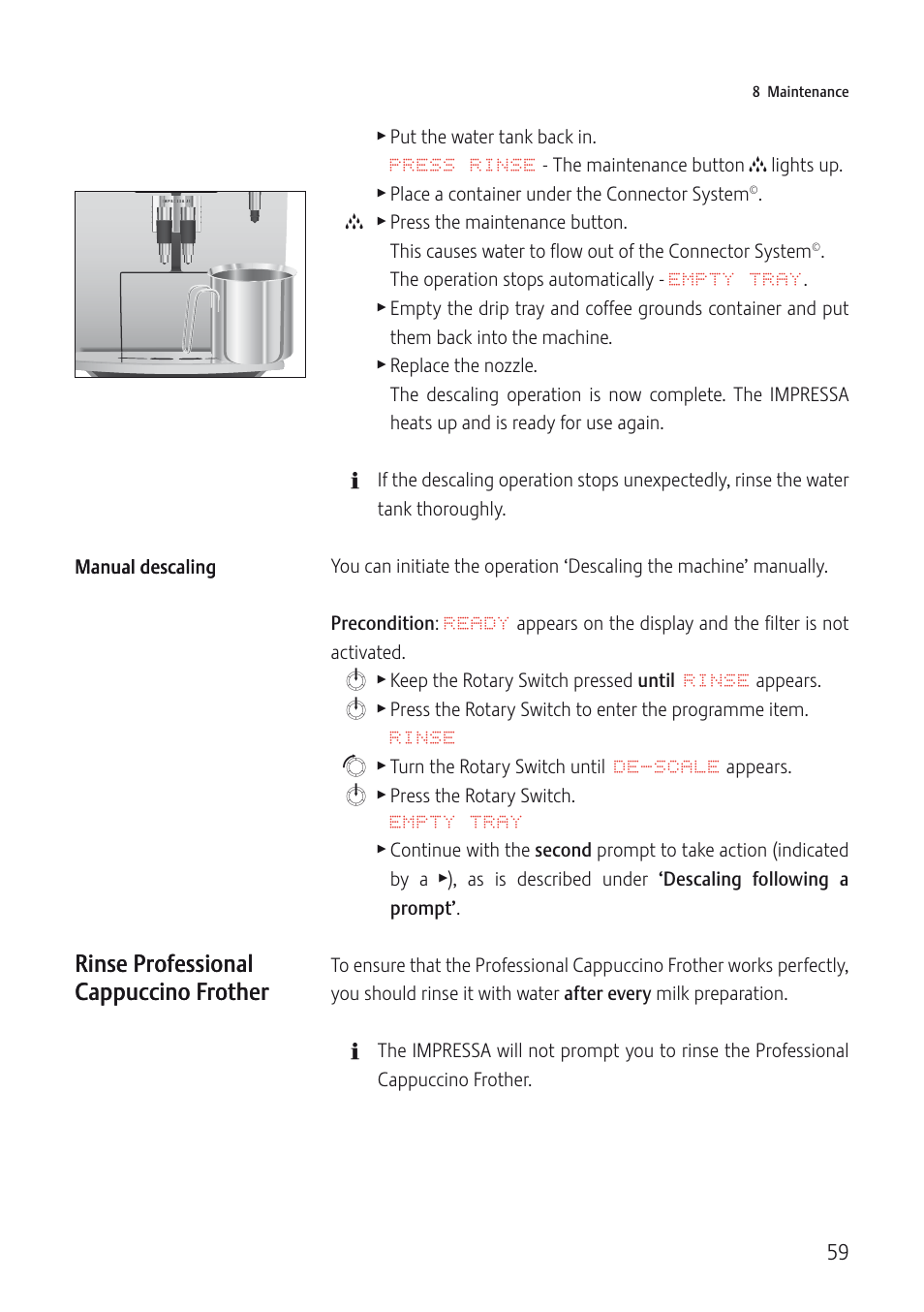 Jura Capresso IMPRESSA J5 User Manual | Page 59 / 104