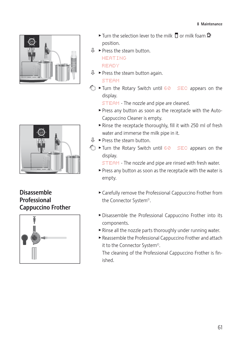 Jura Capresso IMPRESSA J5 User Manual | Page 61 / 104