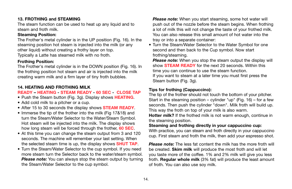 Jura Capresso IMPRESSA E SERIES 64701R2 User Manual | Page 14 / 24