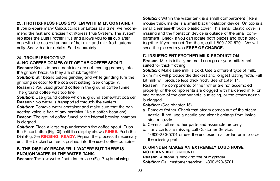Jura Capresso IMPRESSA E SERIES 64701R2 User Manual | Page 23 / 24