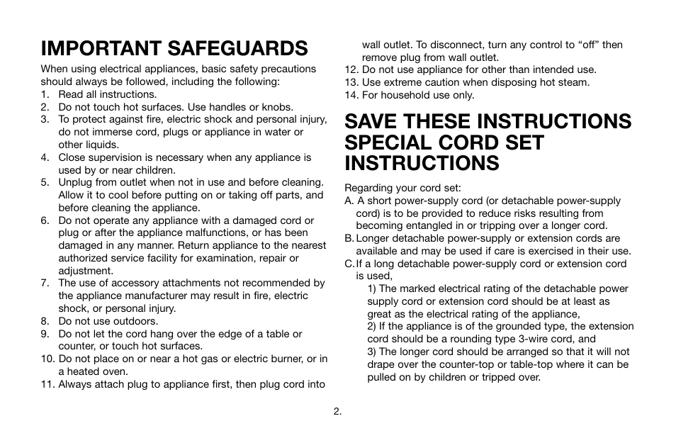 Important safeguards | Jura Capresso IMPRESSA C9 User Manual | Page 2 / 32