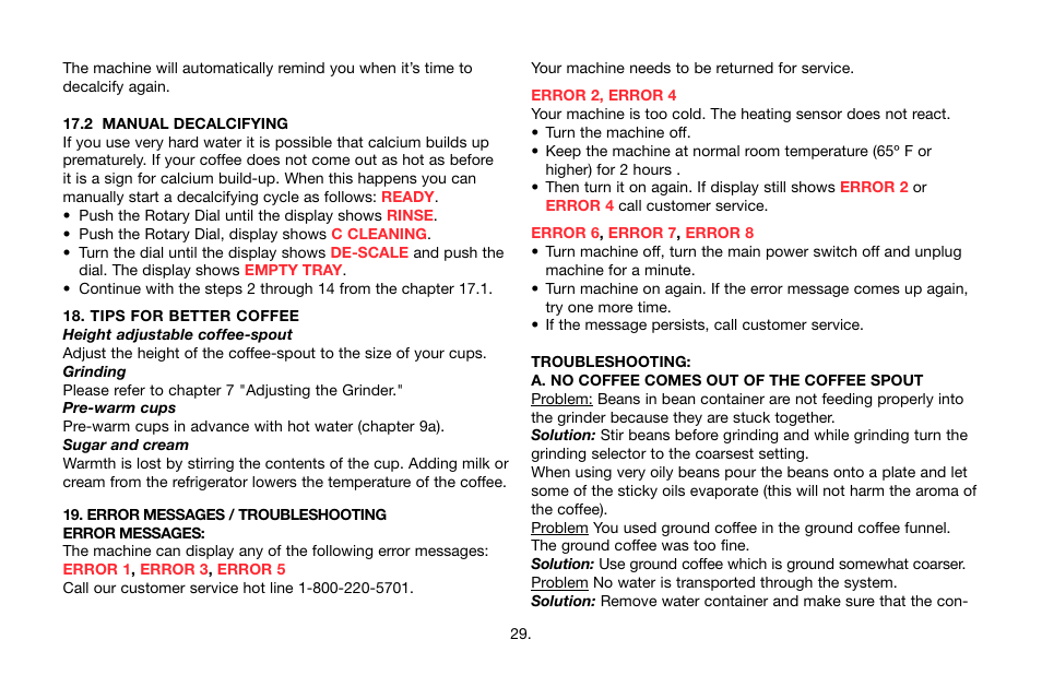 Jura Capresso IMPRESSA C9 User Manual | Page 29 / 32