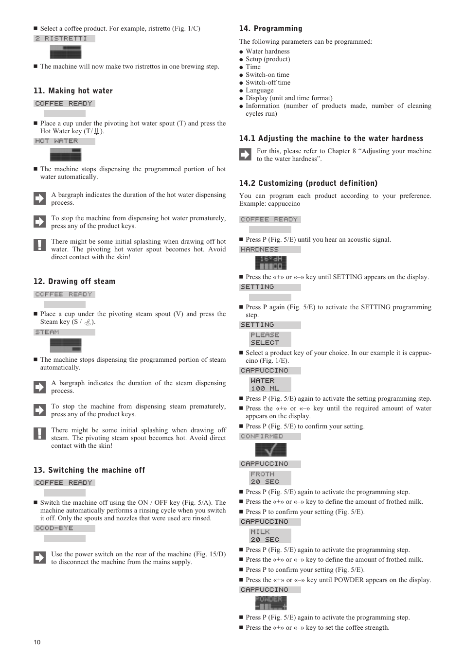 Jura Capresso IMPRESSA X9 User Manual | Page 10 / 18