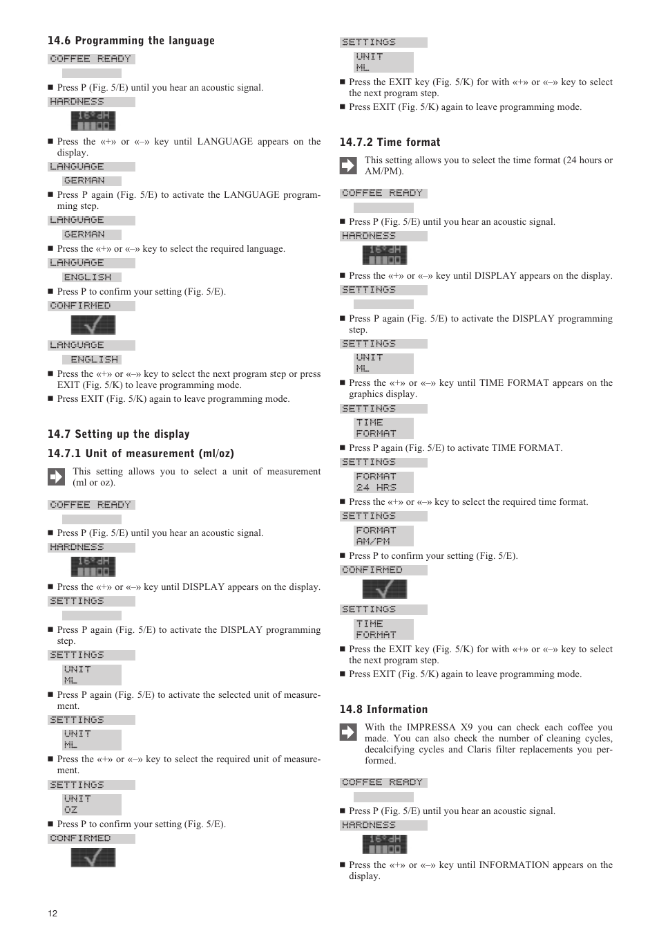 Jura Capresso IMPRESSA X9 User Manual | Page 12 / 18