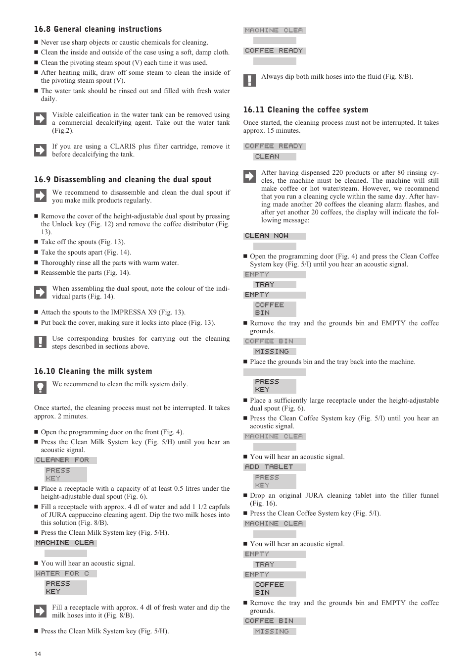 Jura Capresso IMPRESSA X9 User Manual | Page 14 / 18