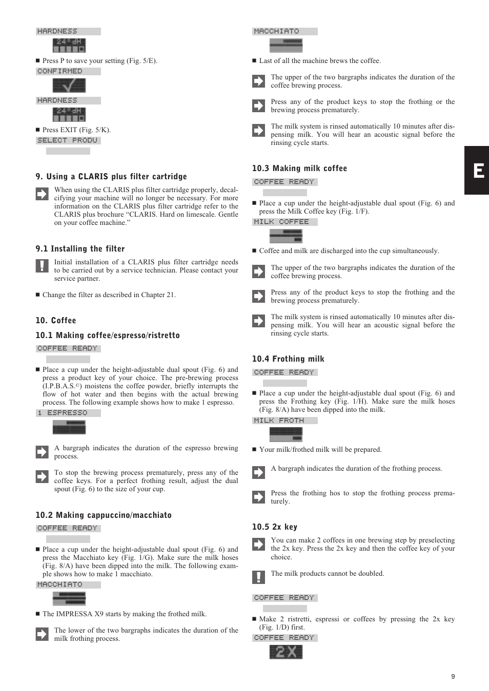 Jura Capresso IMPRESSA X9 User Manual | Page 9 / 18