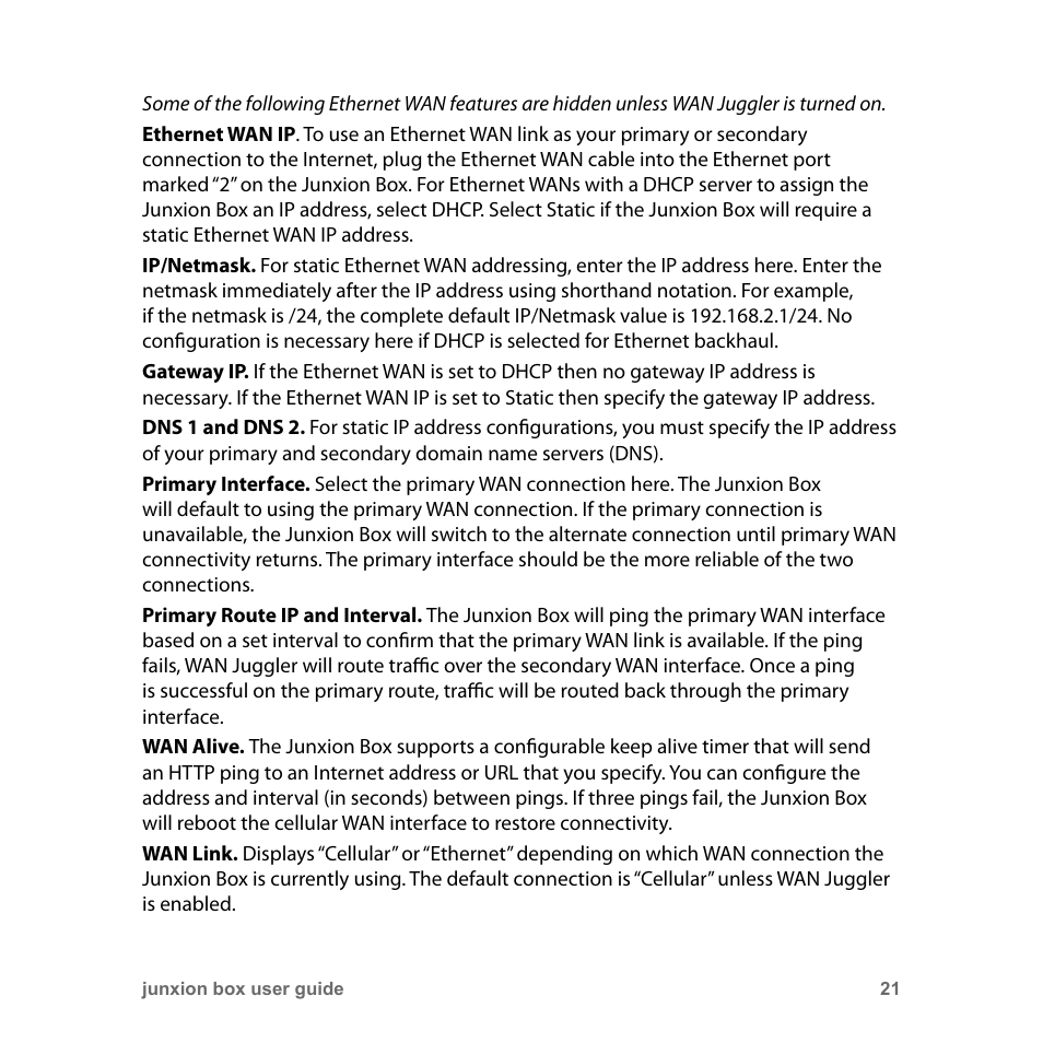 Junxion Box JB-110B User Manual | Page 21 / 48