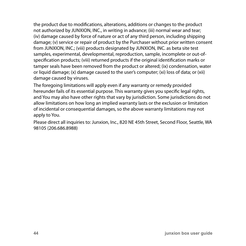 Junxion Box JB-110B User Manual | Page 44 / 48