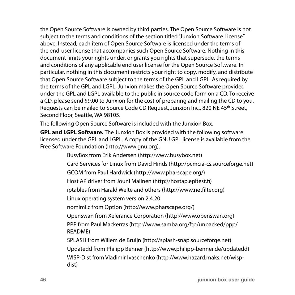 Junxion Box JB-110B User Manual | Page 46 / 48