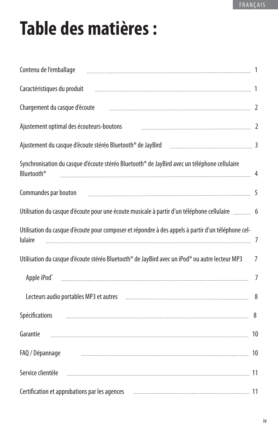 JayBird BLUETOOTH HEADPHONES JB200 User Manual | Page 21 / 82
