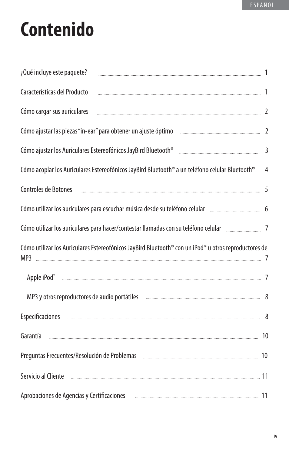 JayBird BLUETOOTH HEADPHONES JB200 User Manual | Page 69 / 82