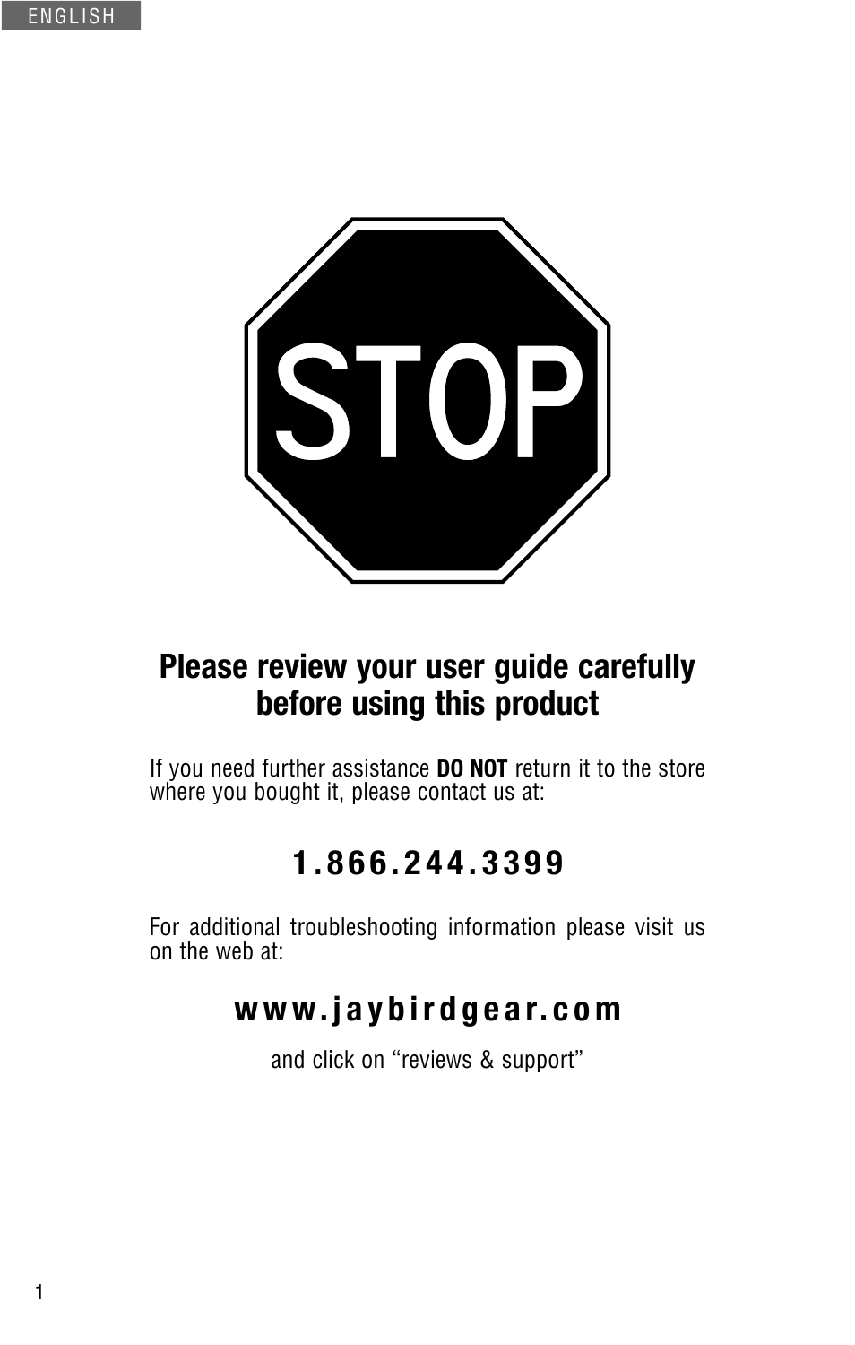 JayBird JB-BA-100I User Manual | Page 2 / 22