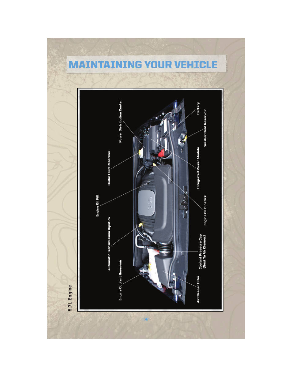 7l engine, Maintaining your vehicle | Jeep COMMANDER 2010 User Manual | Page 60 / 78