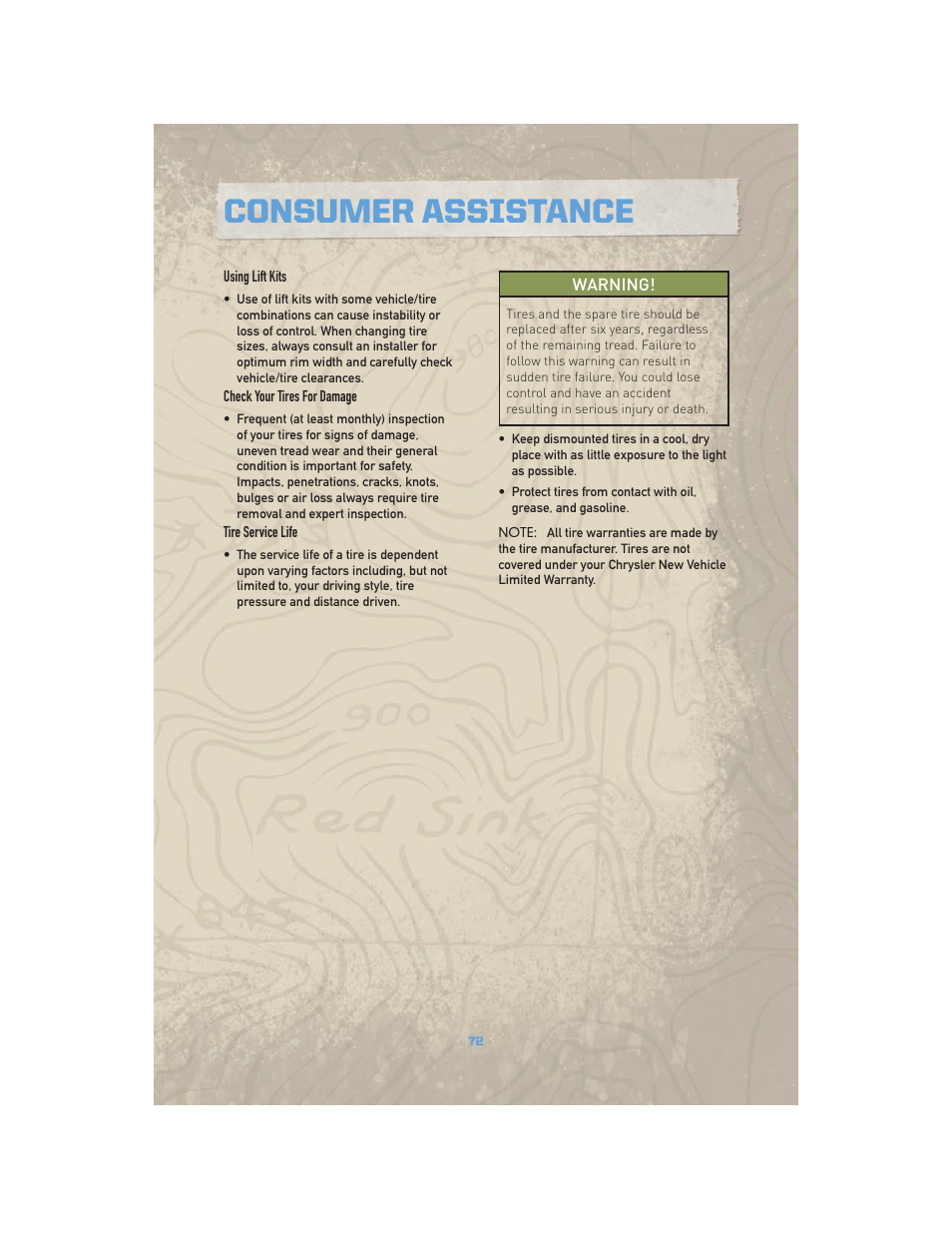 Consumer assistance | Jeep COMMANDER 2010 User Manual | Page 74 / 78