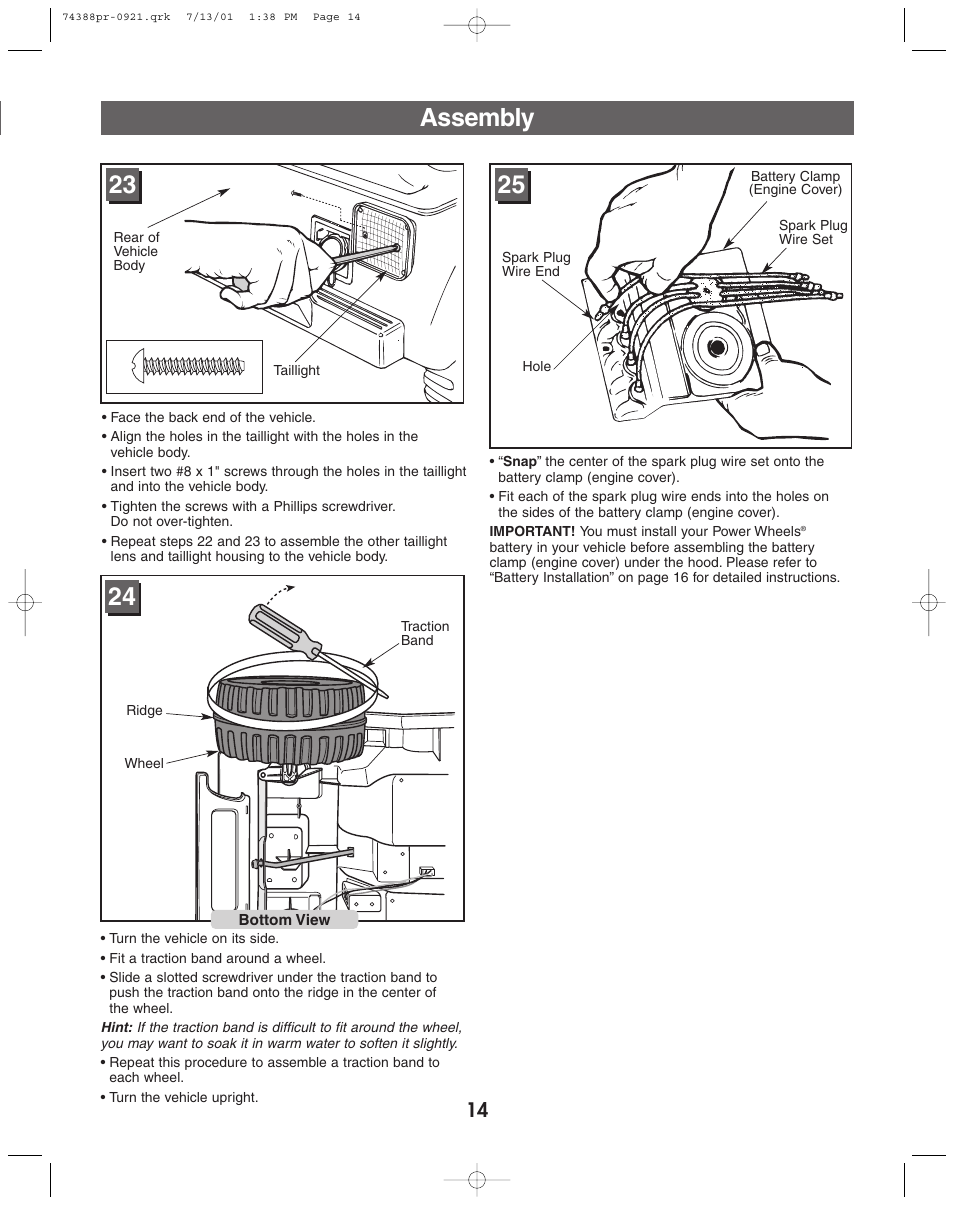 Assembly | Jeep 74383 User Manual | Page 14 / 28
