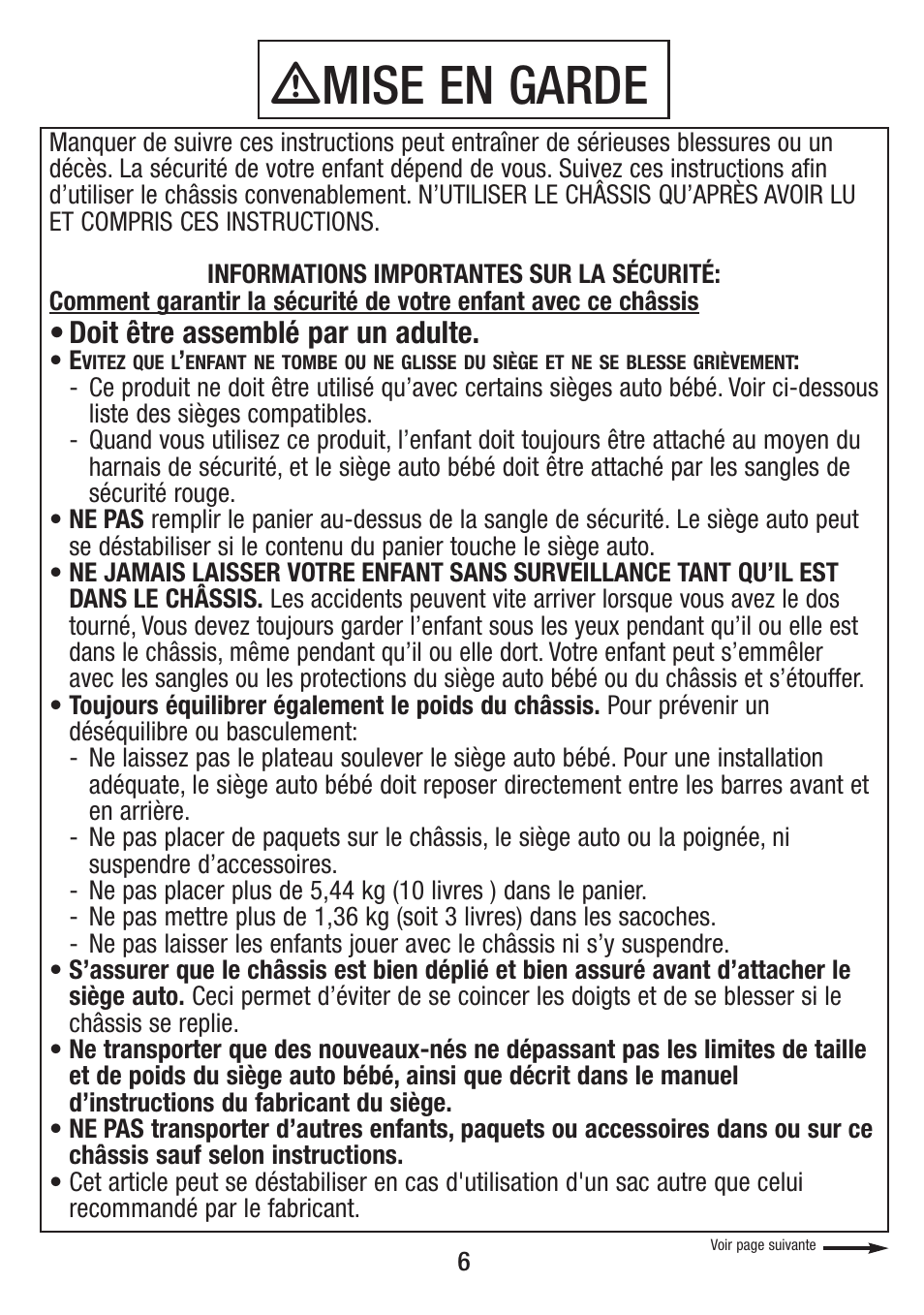 Ƽmise en garde, Doit être assemblé par un adulte | Jeep VIL001-R1 User Manual | Page 6 / 24