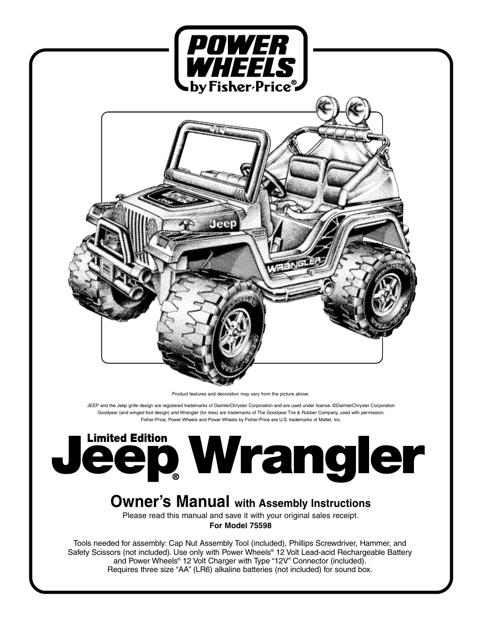 Jeep 75598 User Manual | 36 pages