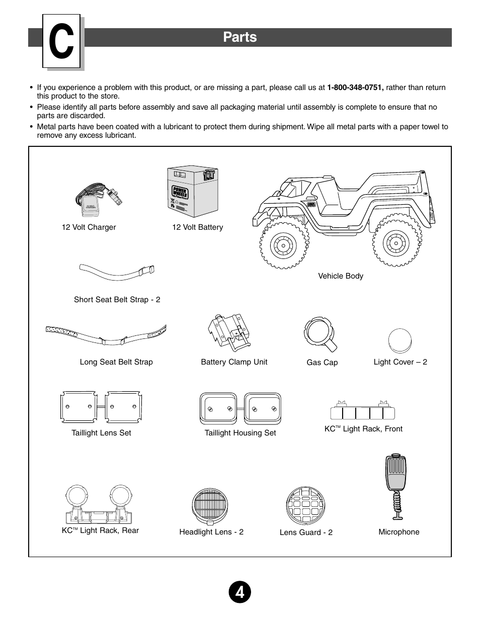 Parts | Jeep 75598 User Manual | Page 4 / 36