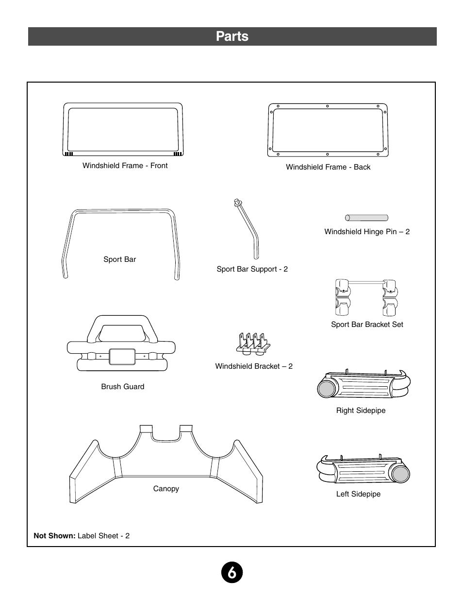 Parts | Jeep 75598 User Manual | Page 6 / 36