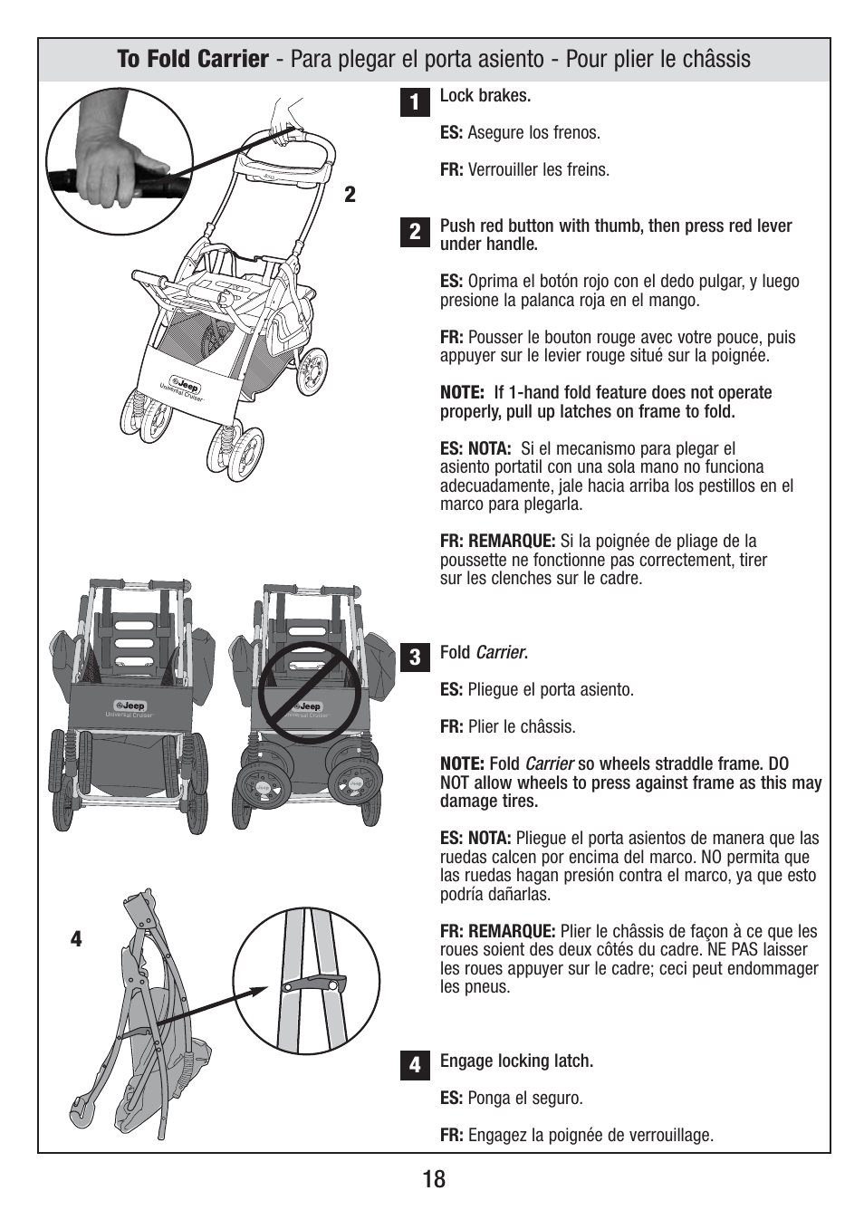 Jeep UNIVERSAL CRUISER VIL001-R1 User Manual | Page 18 / 24