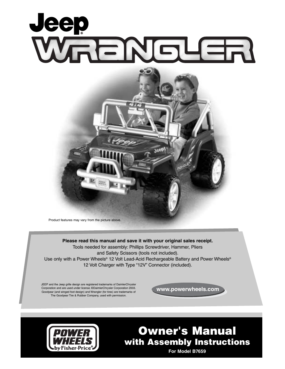 Jeep WRANGLER B7659 User Manual | 28 pages