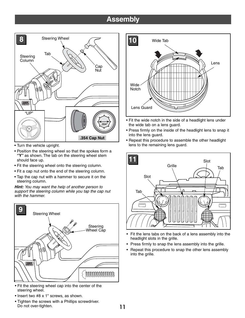 Assembly | Jeep WRANGLER B7659 User Manual | Page 11 / 28