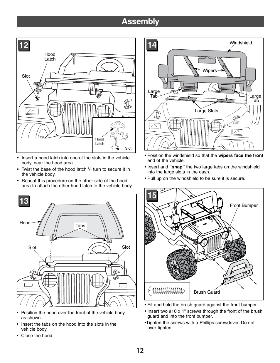 Assembly | Jeep WRANGLER B7659 User Manual | Page 12 / 28