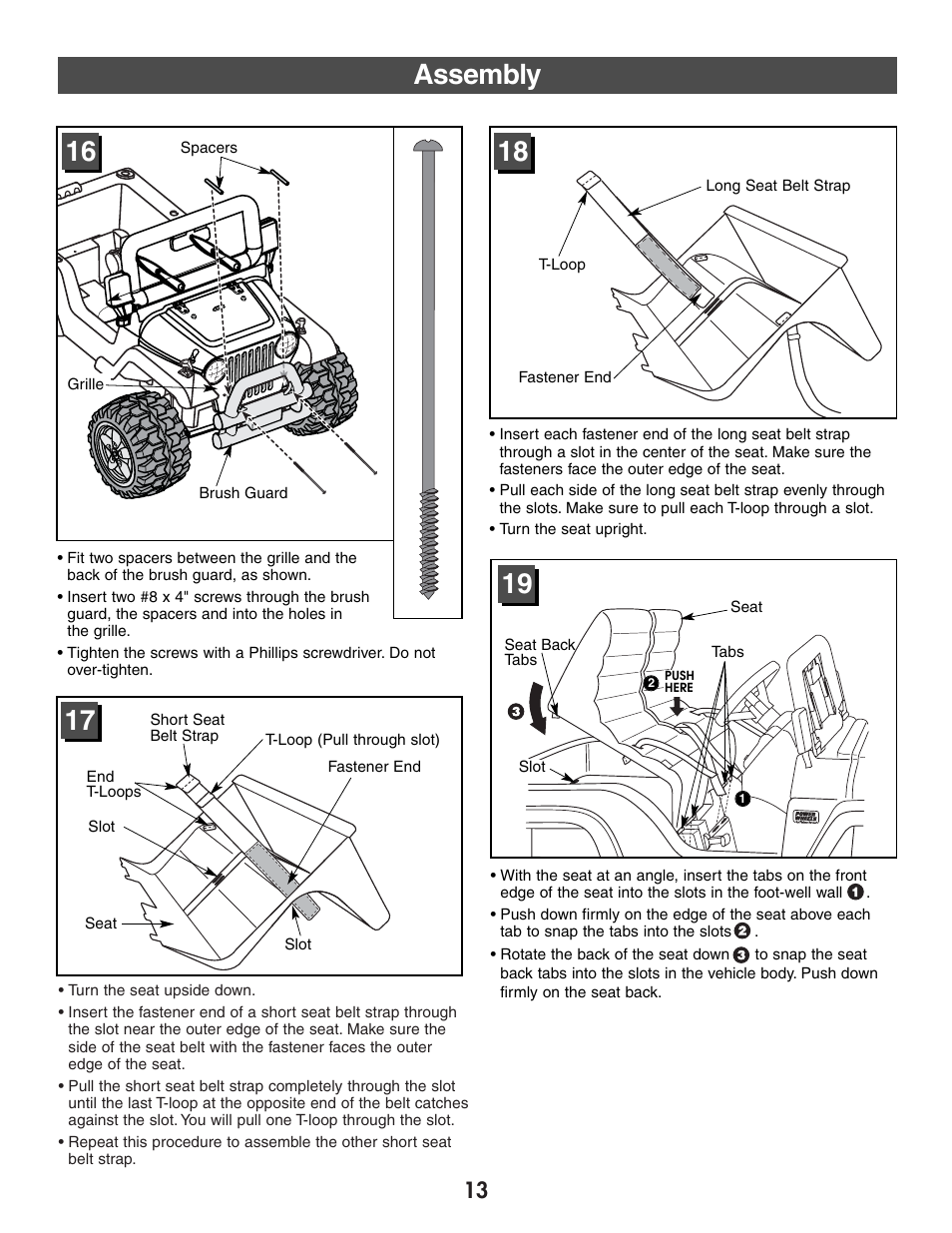 Assembly | Jeep WRANGLER B7659 User Manual | Page 13 / 28