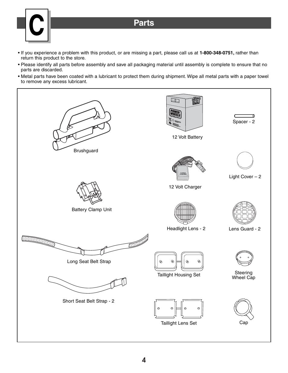 Parts | Jeep WRANGLER B7659 User Manual | Page 4 / 28