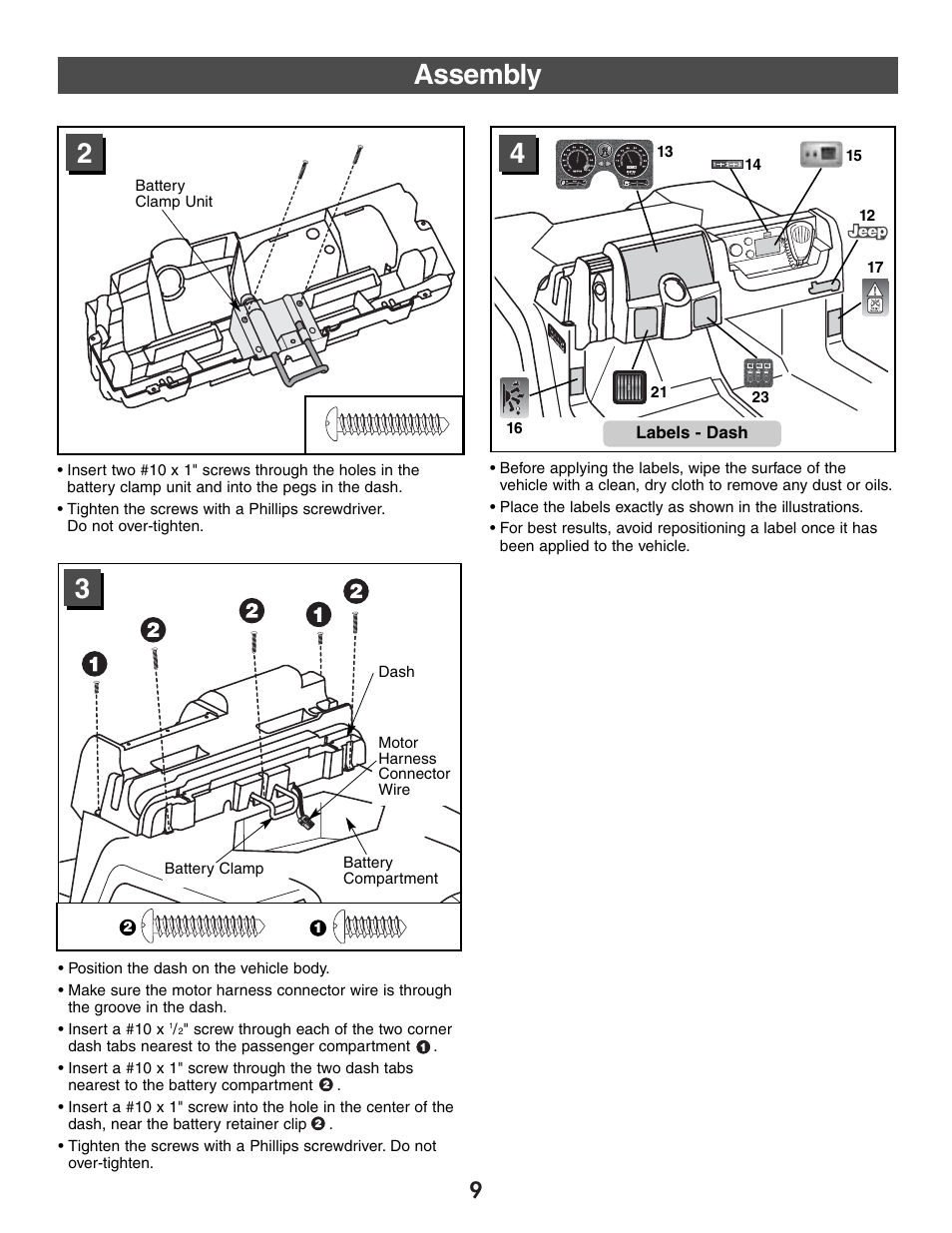 Assembly | Jeep WRANGLER B7659 User Manual | Page 9 / 28