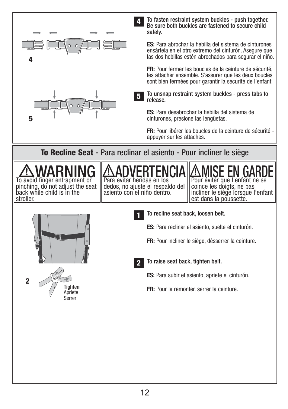 Ƽwarning, Ƽadvertencia, Ƽmise en garde | Jeep S51J-T-R2 User Manual | Page 12 / 20