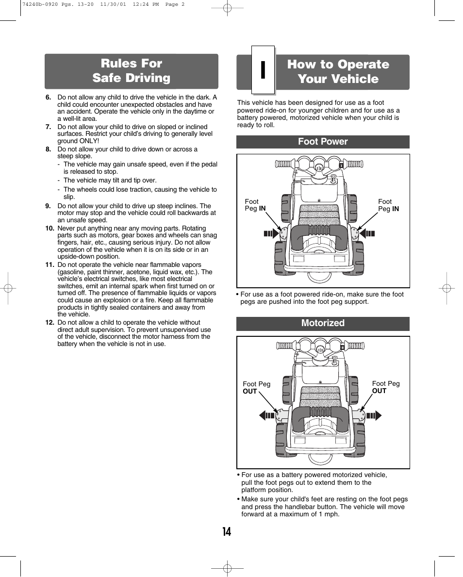 How to operate your vehicle, Rules for safe driving | Jeep 74240 User Manual | Page 14 / 20