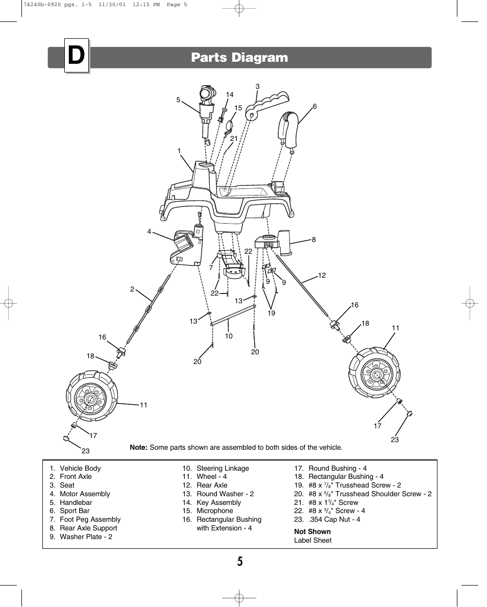 Parts diagram | Jeep 74240 User Manual | Page 5 / 20