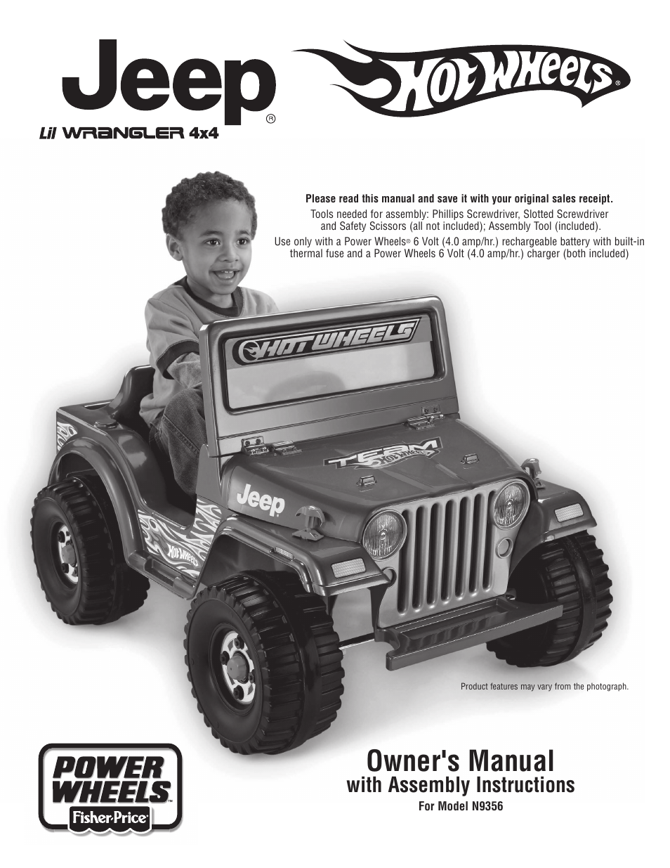 Jeep HOT WHEELS N9356 User Manual | 20 pages