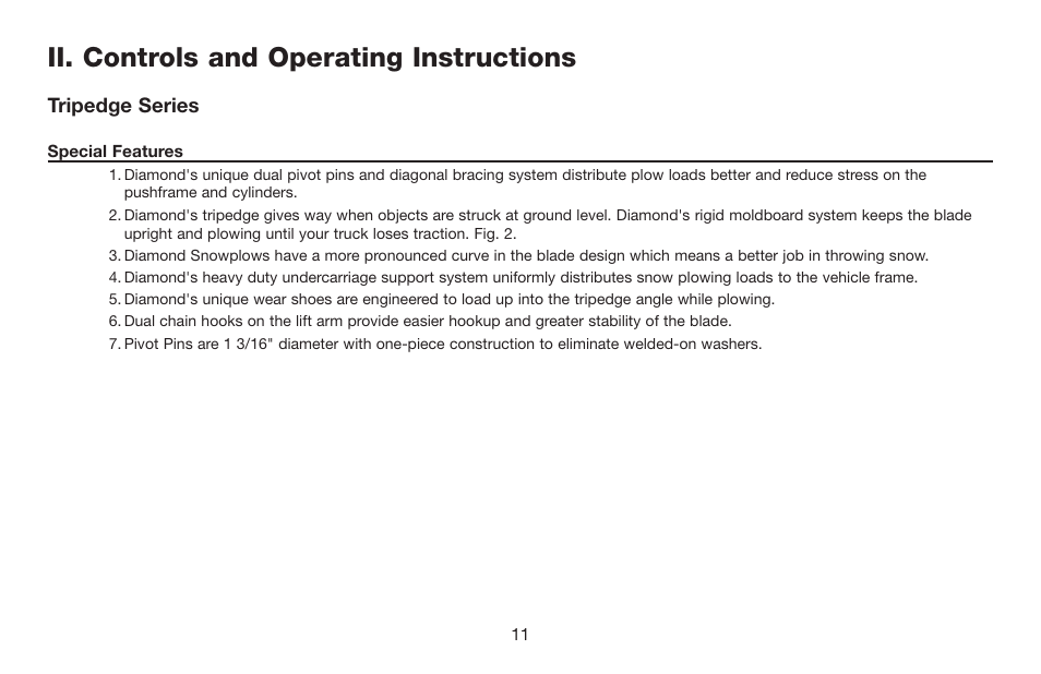 Ii. controls and operating instructions | Jeep E-60 User Manual | Page 12 / 42