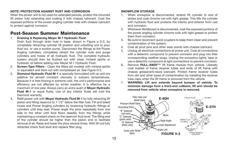 Post-season summer maintenance | Jeep E-60 User Manual | Page 20 / 42