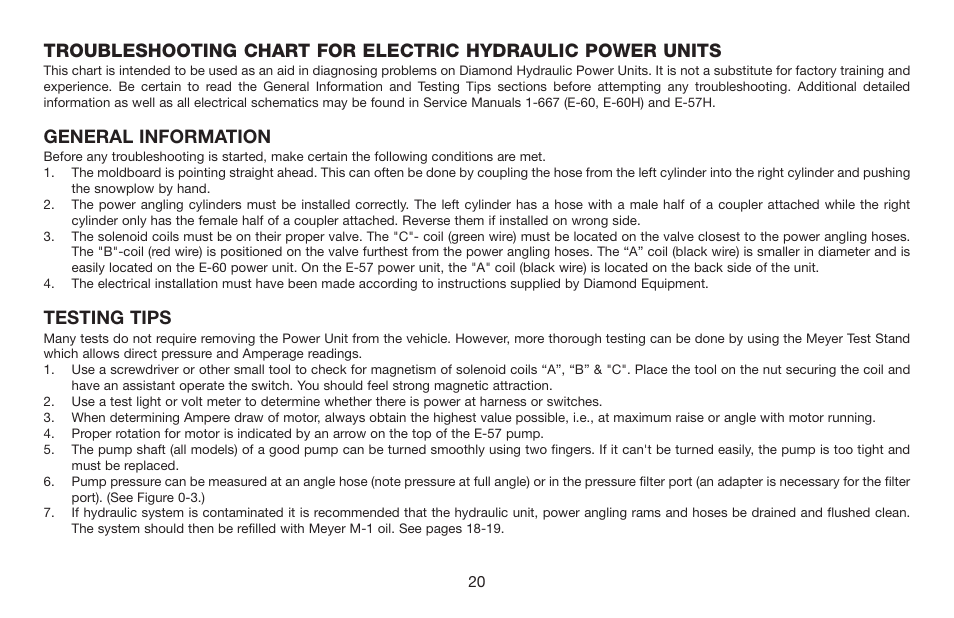 General information, Testing tips | Jeep E-60 User Manual | Page 21 / 42