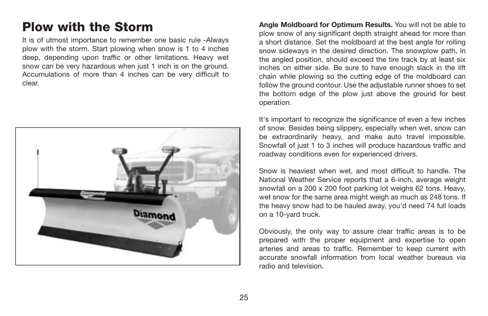 Plow with the storm | Jeep E-60 User Manual | Page 26 / 42