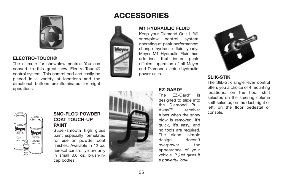 Accessories | Jeep E-60 User Manual | Page 36 / 42