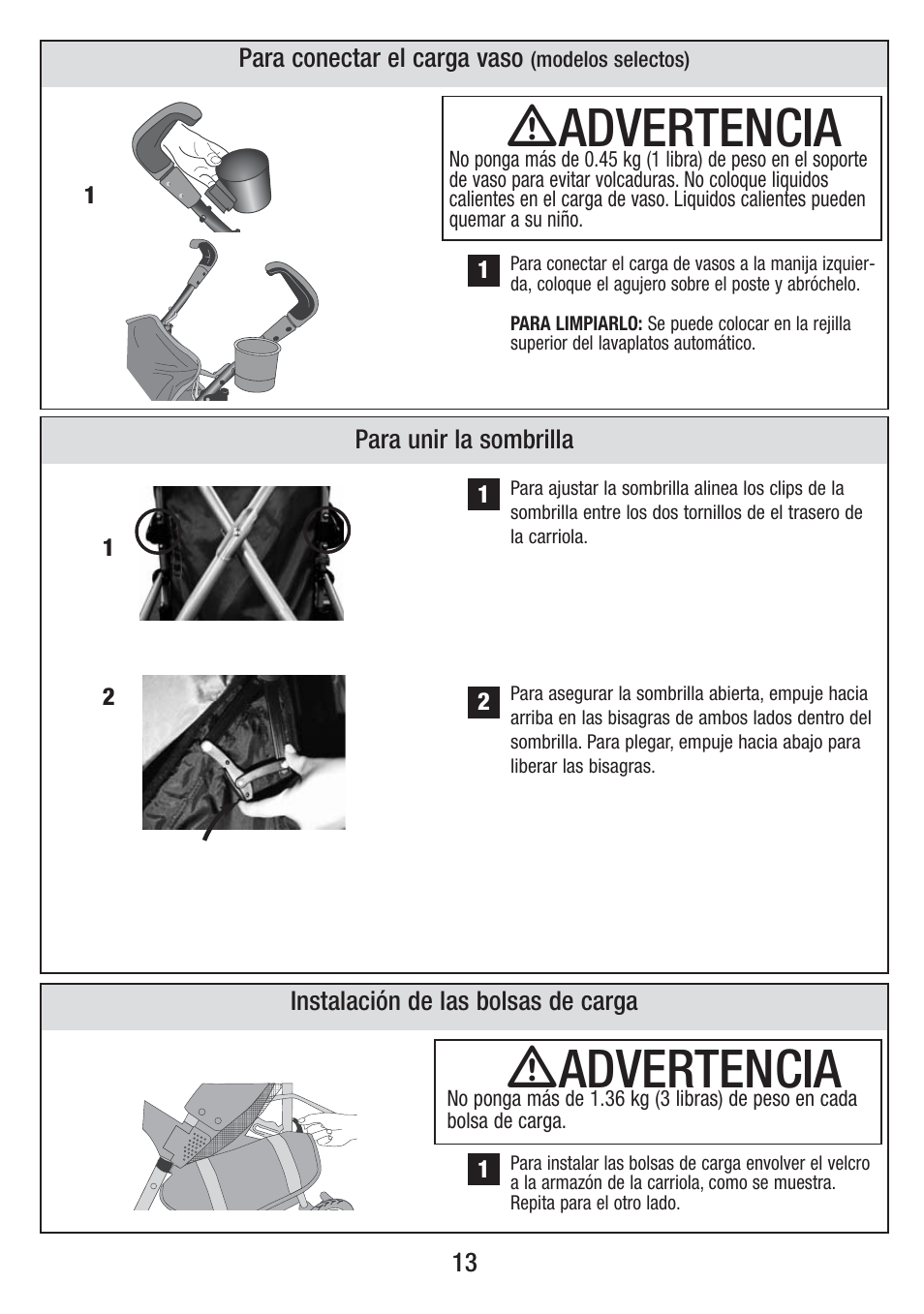 Ƽadvertencia | Jeep S58J-T-R2 User Manual | Page 13 / 27