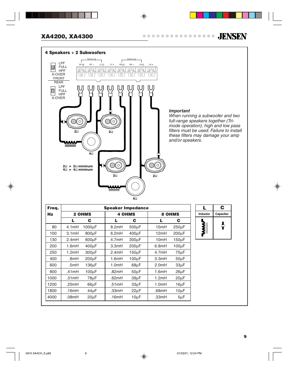 Jensen XA4200 User Manual | Page 9 / 15