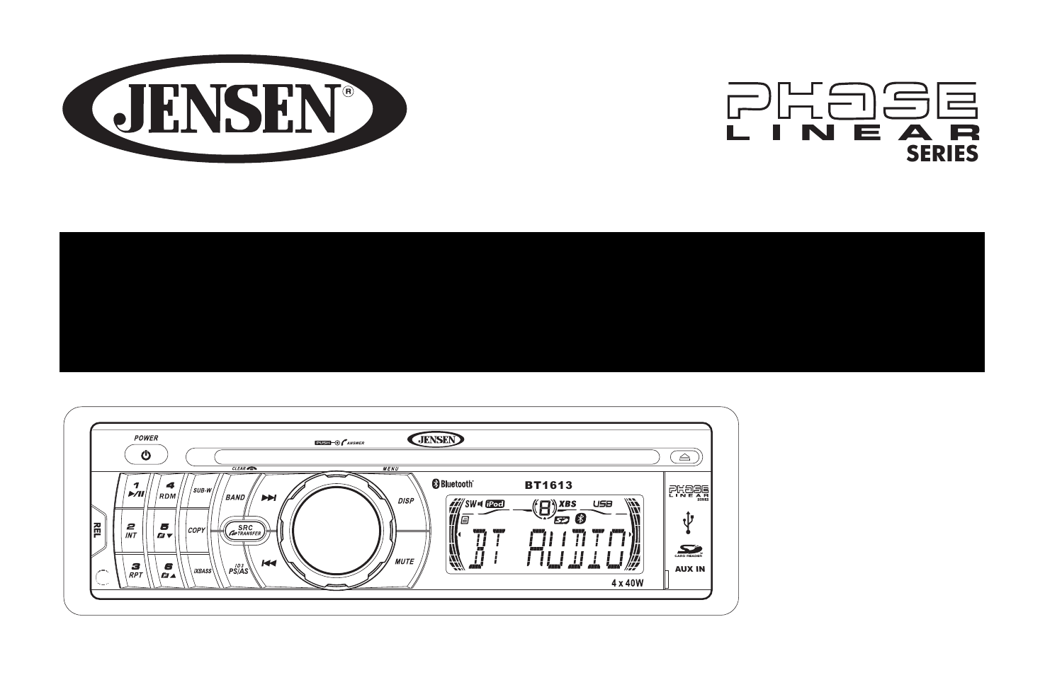 Jensen Phase Linear BT1613 User Manual | 82 pages