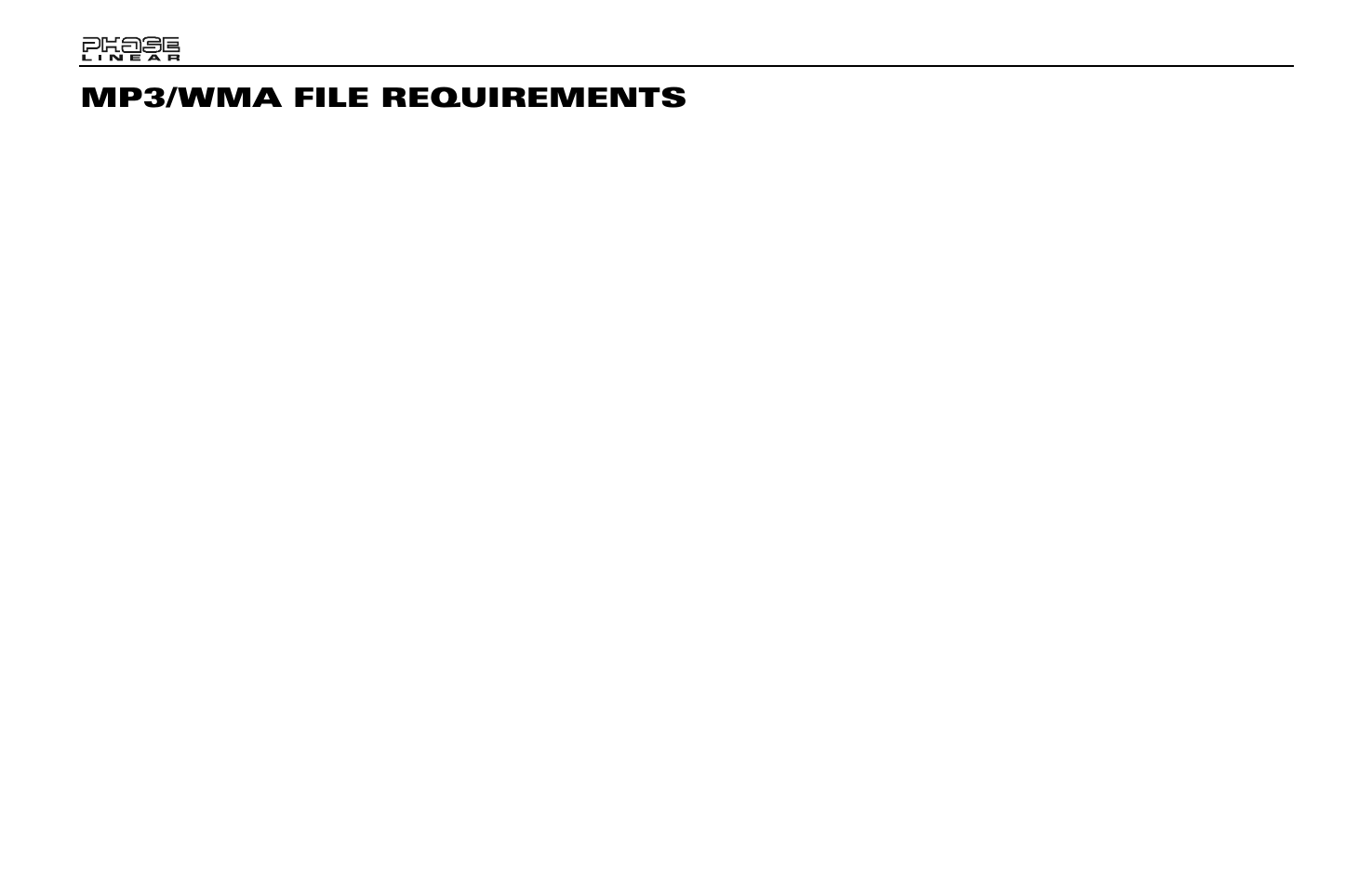 Mp3/wma file requirements | Jensen Phase Linear BT1613 User Manual | Page 12 / 82
