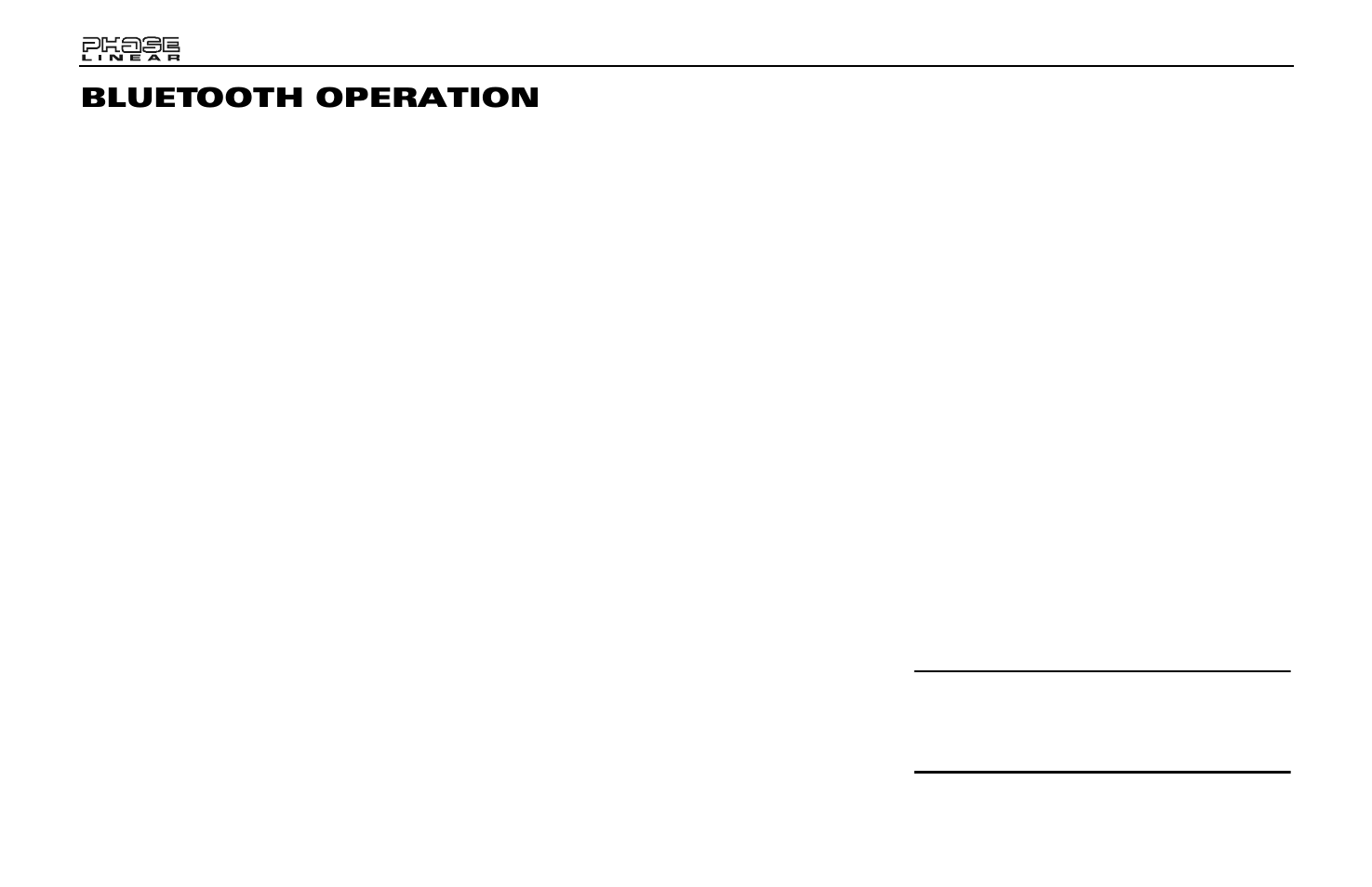 Bluetooth operation | Jensen Phase Linear BT1613 User Manual | Page 20 / 82